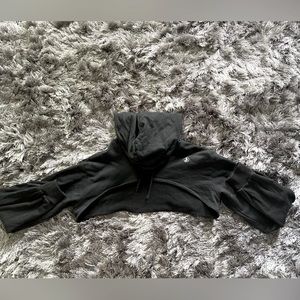 Black Cropped Hoodie